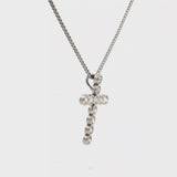 Lab Grown Round Diamond Bezel Cross Pendant in 14K Gold (1.25 C.T.W LB)