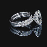 Lab Grown Diamond in 14K Gold Oval Diamond Center Engagement Ring Set (5.33 CTW LB)