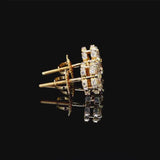 Lab-Grown Diamonds Cluster Stud Earrings - 1.27 (CTW LB) in 14K Gold