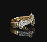 Lab Grown Diamond Oval Halo Engagement Ring (3.04CTW LB) in 14K Gold