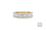 Diamond Baguette 1 Row Pinky Ring (2.6 CT. t.w) 14K Gold