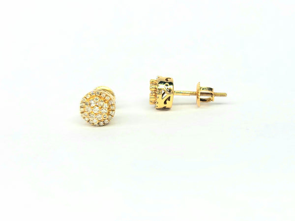 Diamond Cluster Stud Earrings (.35 ct. t.w.) in 14K White Gold