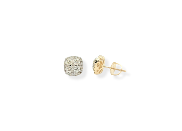 Diamond Round Stud Earrings in 14k Gold (1.07ct)