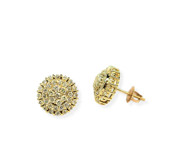 Diamond Round Cluster Stud Earrings (1.3 ct. t.w.) in 14K Gold