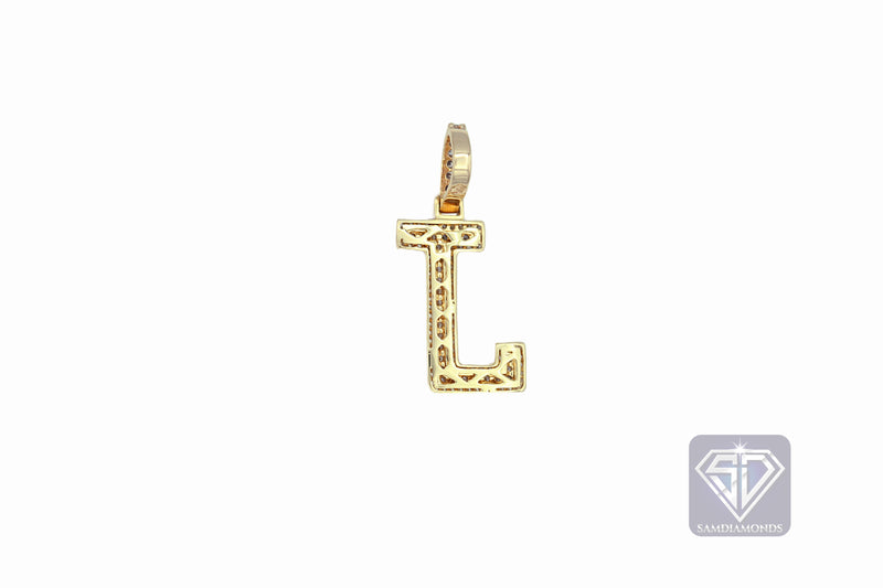 14K Yellow Gold 'J' Initial Custom Diamond Pendant (1.75 ct t.w)