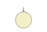 10K Yellow Gold Diamond Round Memory Pendant