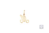 14K Yellow Gold 'M' Initial Custom Diamond Pendant ( 1.20 ct t.w)