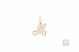 14K Yellow Gold 'M' Initial Custom Diamond Pendant ( 1.20 ct t.w)