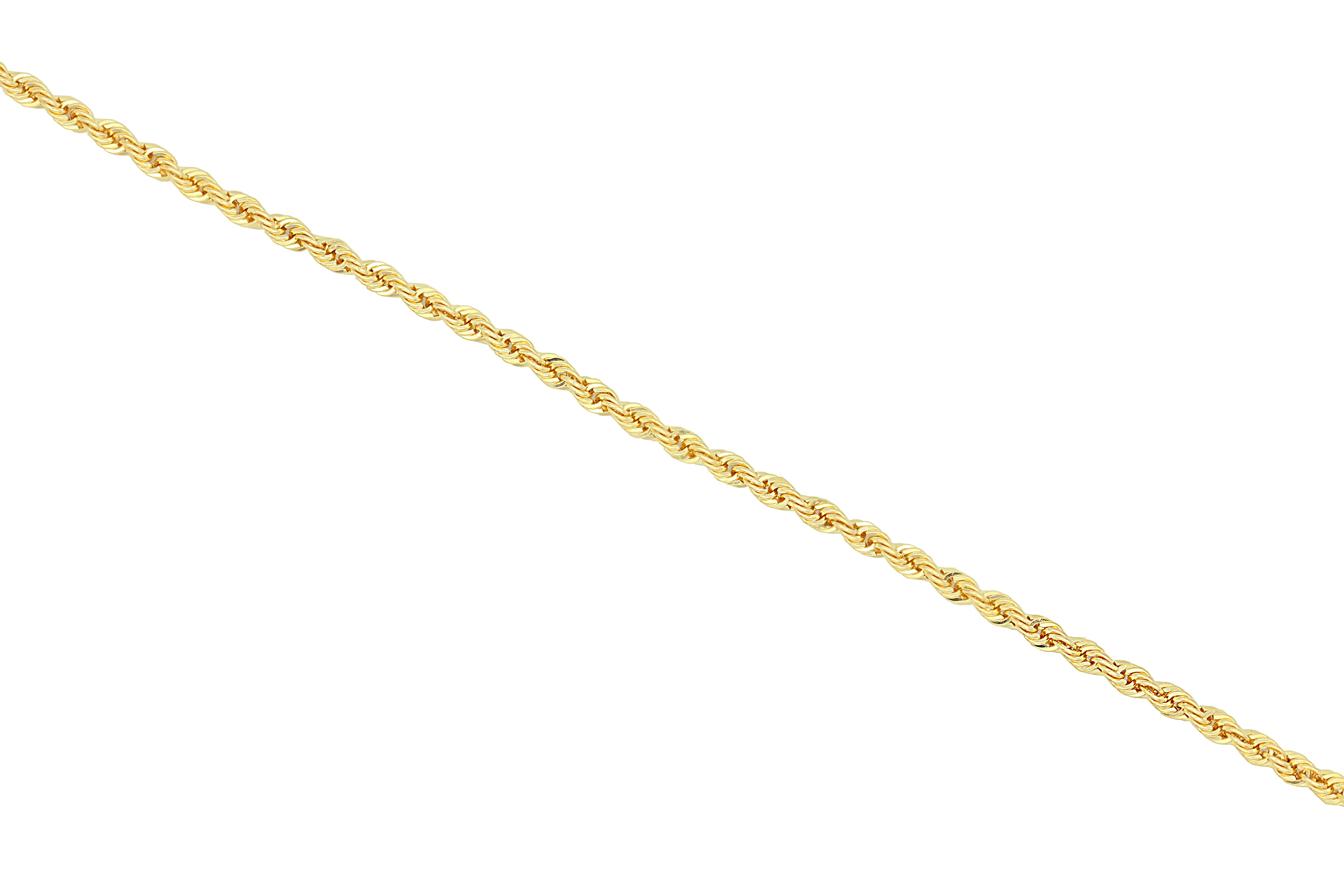 14K Yellow Gold Solid Rope Chain 2mm – Sam Diamonds NY