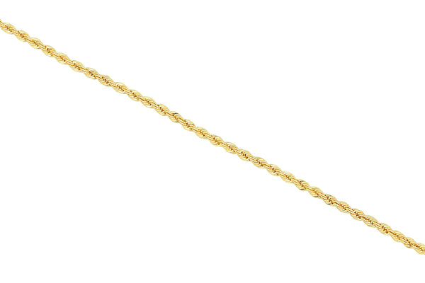 14K Yellow Gold Solid Rope Chain 3.5mm