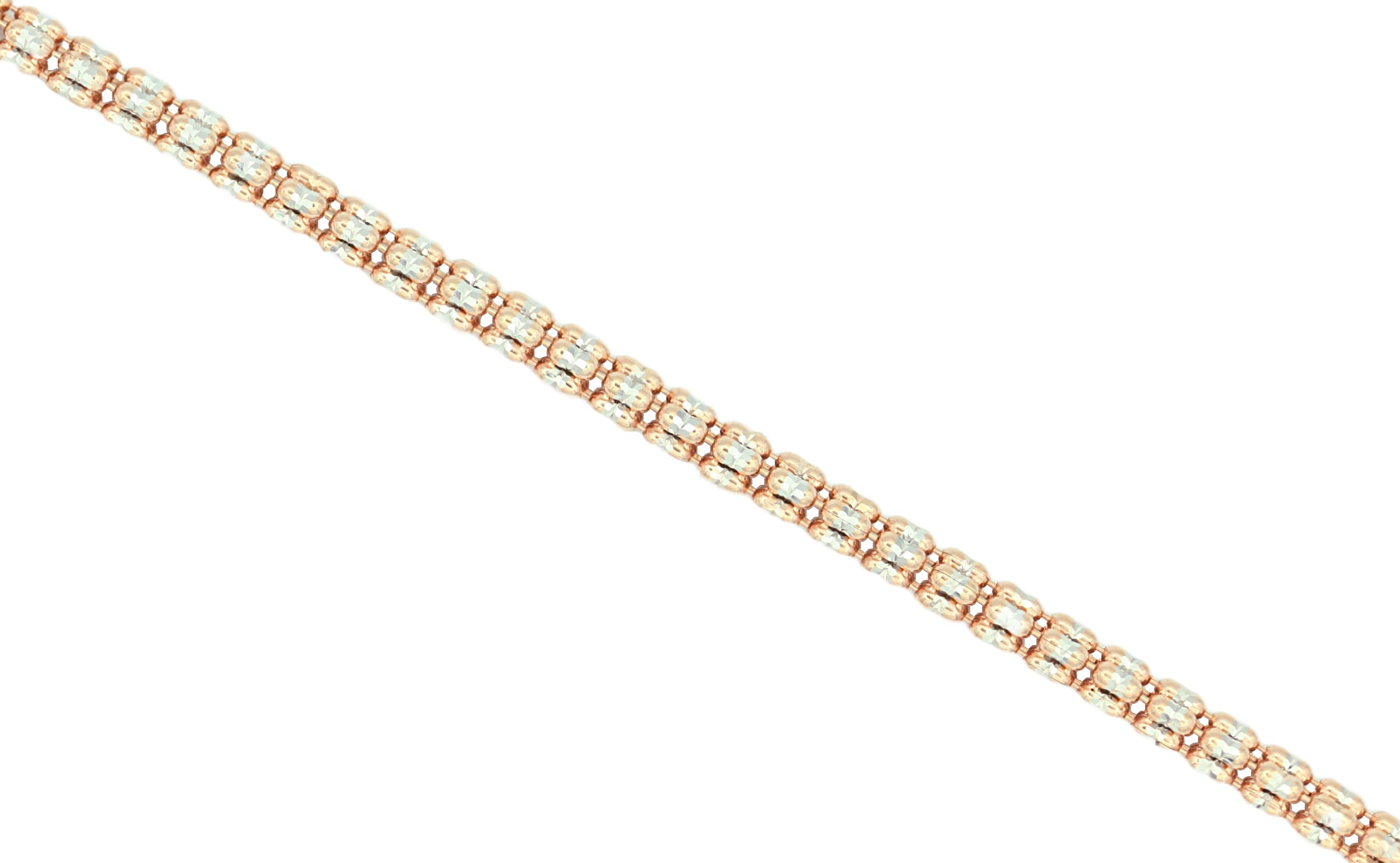 14K Rose Gold Ice Link Chain 3.3mm – Sam Diamonds NY