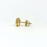 Daisy Round Diamond Cluster Stud Earrings (1.1 c.t) in 14k Gold