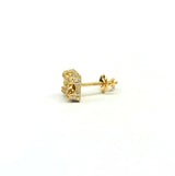 3D Castle Shape Diamond Round Stud Earrings (.50ctw)