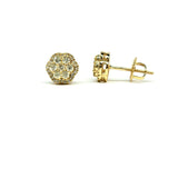 Diamond Flower Round Cluster Stud Earrings (.55 ct. t.w) in 14K Gold