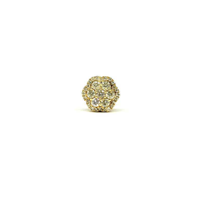 Diamond Flower Round Cluster Stud Earrings (.55 ct. t.w) in 14K Gold