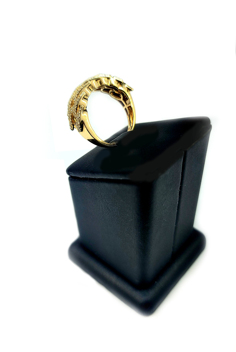 Diamond Cuban Ring (.70CT. t.w) in 14k Yellow Gold