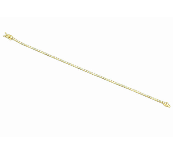 Diamond Tennis Bracelet for Women in Solid 14K Yellow Gold (2ct t.w)